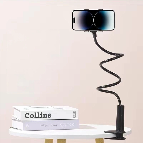 0.7m Universal Gooseneck Phone Holder, Flexible Long Arm Clip Phone Stand for Bed, Desk & Bedroom