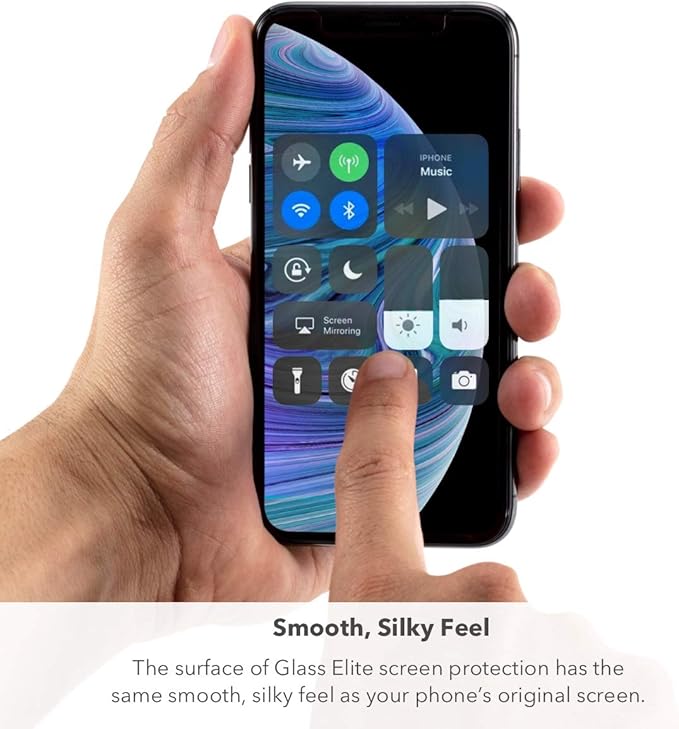 ZAGG Glass Elite Screen Protector - Made for Apple iPhone 11 - Case Friendly Screen - InvisibleShield - Impact & Scratch Protection (200103913)